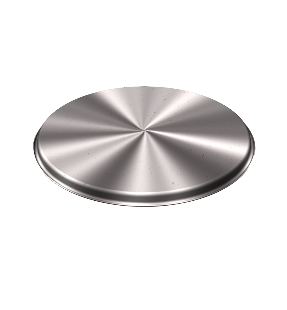 304 Stainless Steel Lid With Beaded Lip 10.13" ID x 0.53" OAH